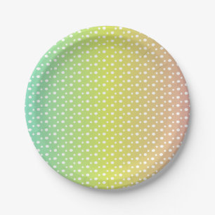 Farbenfrohe Regenbogenblasen Pappteller