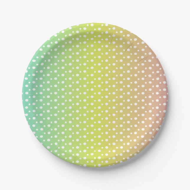 Farbenfrohe Regenbogenblasen Pappteller (Vorderseite)