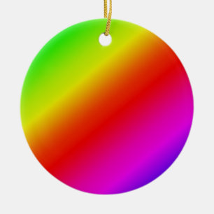 Farbenfrohe Regenbogenblende Diagonal Keramikornament