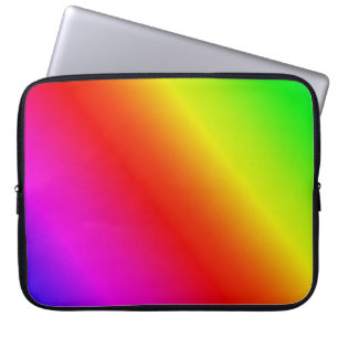 Farbenfrohe Regenbogenblende Diagonal Laptopschutzhülle