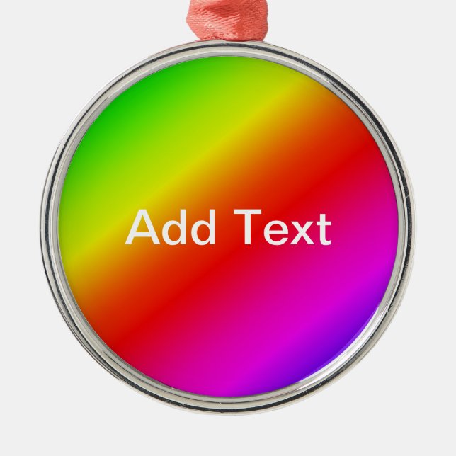 Farbenfrohe Regenbogenblende Diagonal Ornament Aus Metall (Vorne)