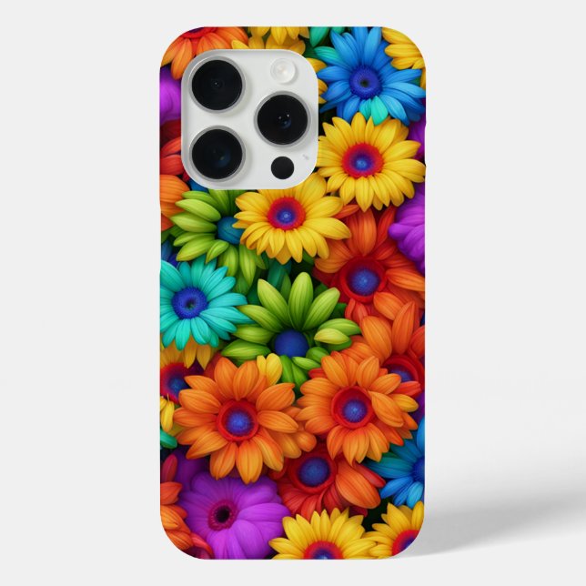 Farbenfrohe Regenbogenblume #22 - iPhone 15 Pro Hü Case-Mate iPhone Hülle (Rückseite)