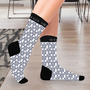 Farbenfrohe Regenbogendiagonal, in Monogramm geprü Socken