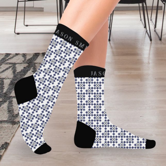 Farbenfrohe Regenbogendiagonal, in Monogramm geprü Socken (Von Creator hochgeladen)