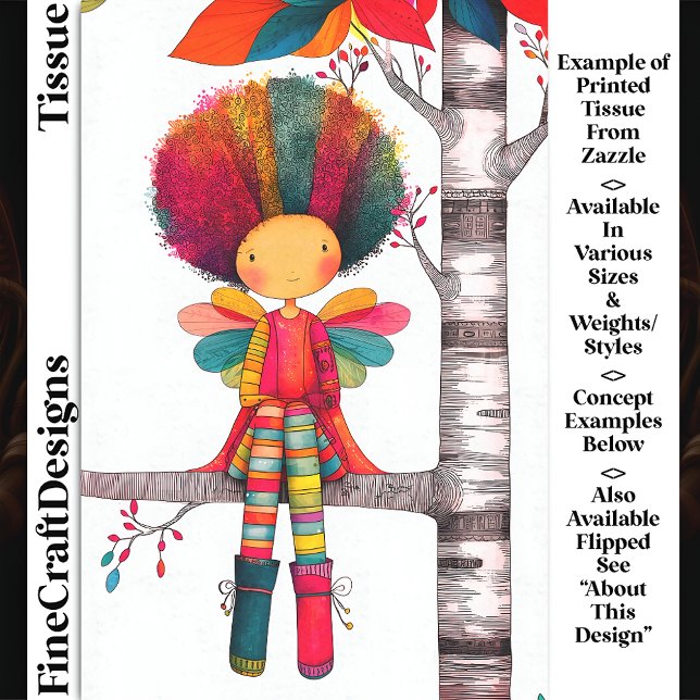 Farbenfrohe Regenbogenfairy, Afro Hair DG9LF Decou Seidenpapier (Von Creator hochgeladen)