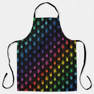 Farbenfrohe Regenbogenfantasy Dragon Quilmuster Schürze