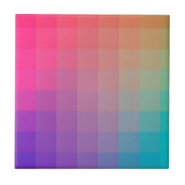 Farbenfrohe Regenbogenfarben glänzendes Design Fliese