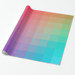 Farbenfrohe Regenbogenfarben glänzendes Design Geschenkpapier