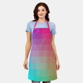 Farbenfrohe Regenbogenfarben glänzendes Design Schürze