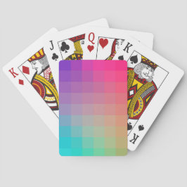 Farbenfrohe Regenbogenfarben glänzendes Design Spielkarten