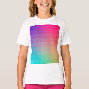 Farbenfrohe Regenbogenfarben glänzendes Design T-Shirt