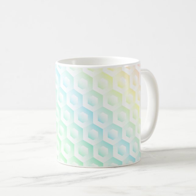 Farbenfrohe Regenbogenfarben Kaffeetasse (VorderseiteRechts)