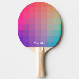 Farbenfrohe Regenbogenfarben Moderne Tischtennis Schläger