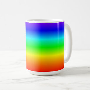 Farbenfrohe Regenbogenfarben Streifen Kaffeetasse