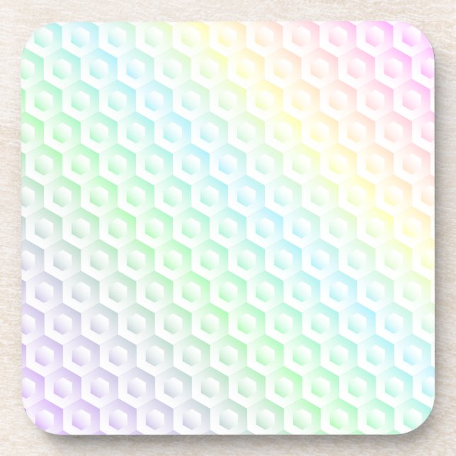 Farbenfrohe Regenbogenfarben Untersetzer (Vorderseite)