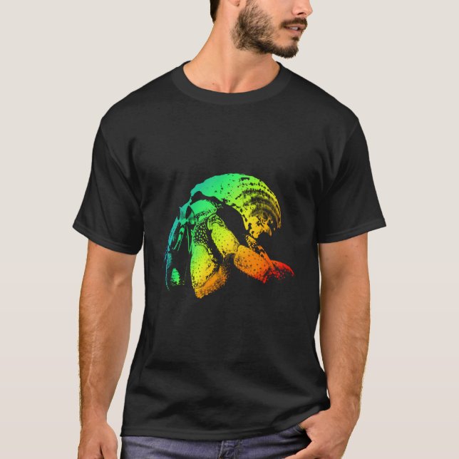 Farbenfrohe Regenbogenfarben Vintages Shirt Niedli (Vorderseite)