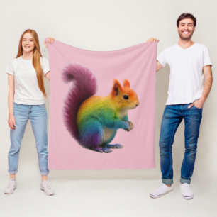 Farbenfrohe Regenbogenfellaufkleber Fleecedecke