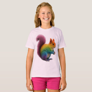 Farbenfrohe Regenbogenfellaufkleber T-Shirt