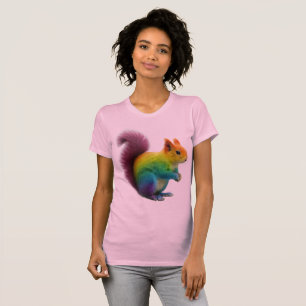 Farbenfrohe Regenbogenfellaufkleber T-Shirt