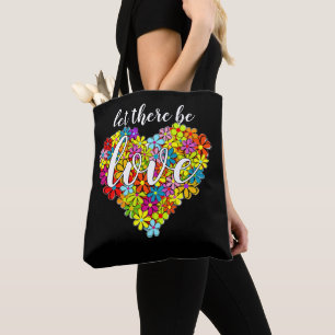 Farbenfrohe Regenbogenflagge Farben Florales Herz 
