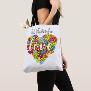 Farbenfrohe Regenbogenflagge Farben Florales Herz