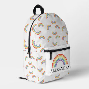 Farbenfrohe Regenbogenfreudigkeit Bleibe Positiv Bedruckter Rucksack