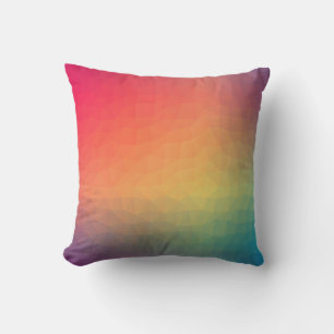 Farbenfrohe Regenbogengeometrie Kissen