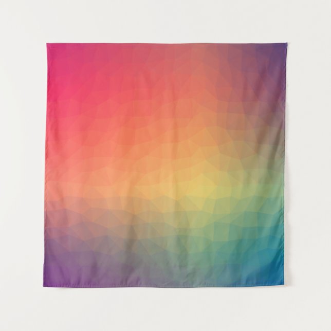 Farbenfrohe Regenbogengeometrie Wandteppich (Vorderseite)