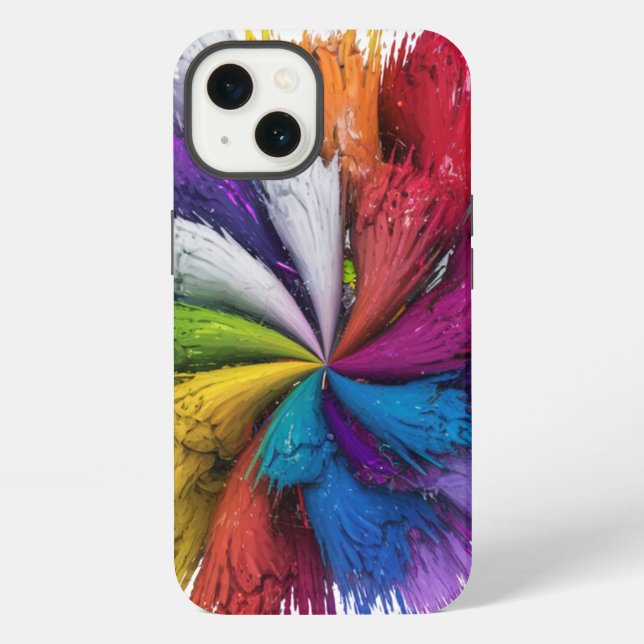 Farbenfrohe Regenbogenhaut iPhone Hülle (Rückseite)