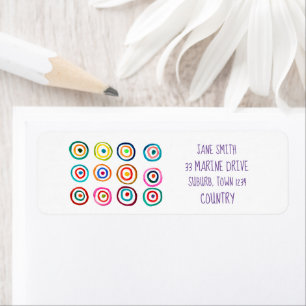 Farbenfrohe Regenbogenkreise Kunst Aquarell