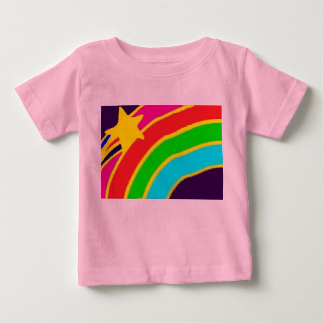 Farbenfrohe Regenbogenkunst Baby T-shirt (Vorderseite)