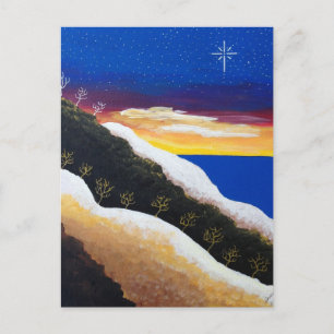 Farbenfrohe Regenbogenküste Seascape Folk Postkarte