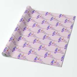 Farbenfrohe Regenbogenmusik Geschenkpapier