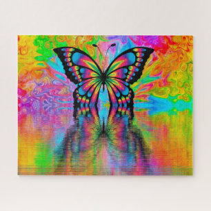 Farbenfrohe Regenbogenreflexion Puzzle