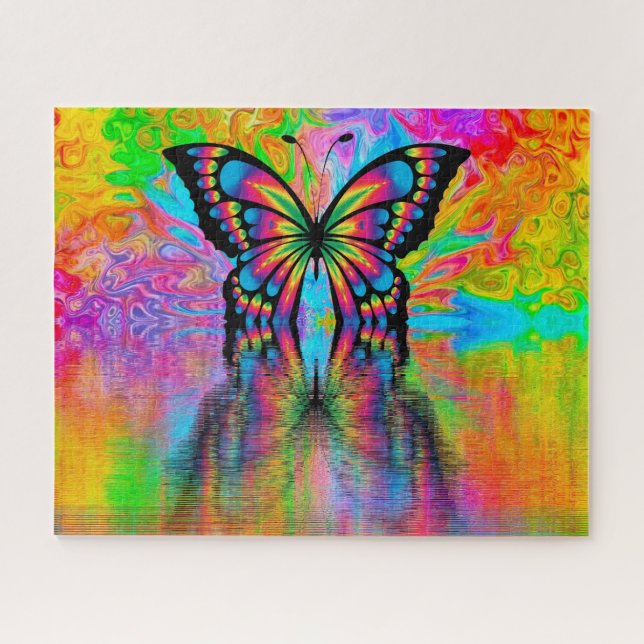 Farbenfrohe Regenbogenreflexion Puzzle (Horizontal)