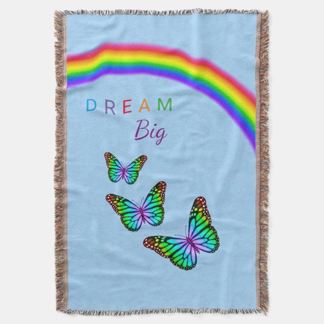 Farbenfrohe Regenbogenschmetterlinge Decke (Vorderseite Vertikal)