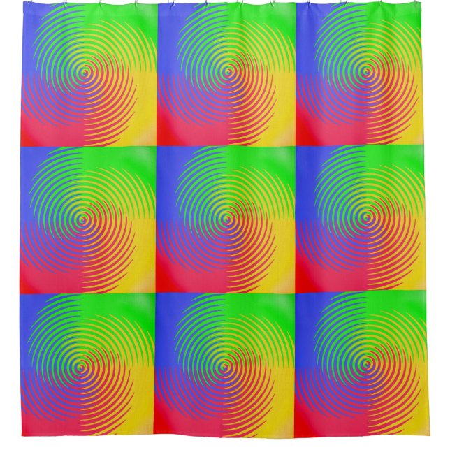 Farbenfrohe Regenbogenspirale Duschvorhang (Vorderseite)