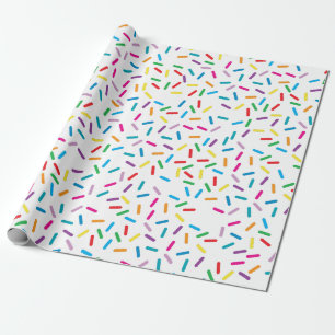 Farbenfrohe Regenbogensprinklen Muster Geschenkpapier