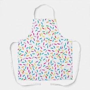 Farbenfrohe Regenbogensprinklen Muster Schürze