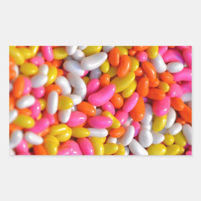 Farbenfrohe Regenbogensprinklen Rechteckiger Aufkleber (Vorderseite)