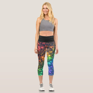 Farbenfrohe Regenbogensteine Capri Leggings