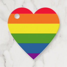 Farbenfrohe Regenbogenstreifen Geschenkanhänger