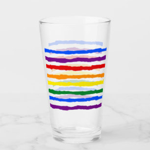 Farbenfrohe Regenbogenstreifen Glas