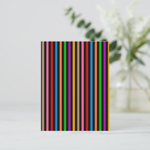 Farbenfrohe Regenbogenstreifen Linien Design - Sch Postkarte