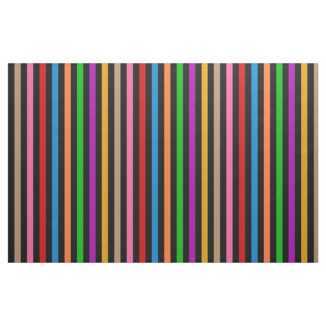 Farbenfrohe Regenbogenstreifen Linien Design - Sch Stoff (Fat Quarter (45,7 x 55,9 cm))