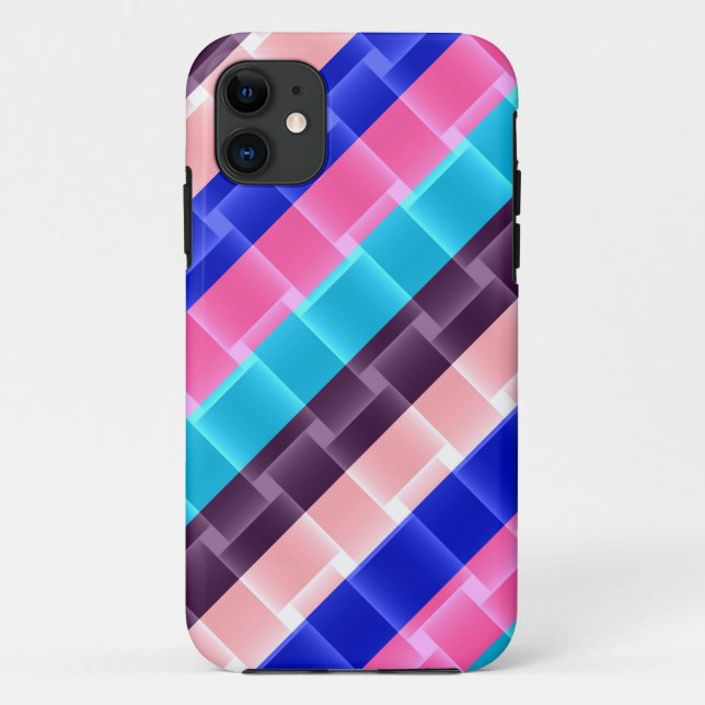 Farbenfrohe Regenbogenstreifen, modernes Design 3 Case-Mate iPhone Hülle (Rückseite)