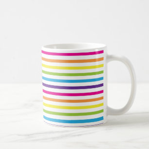 Farbenfrohe Regenbogenstreifen Muster Geschenke fü Tasse