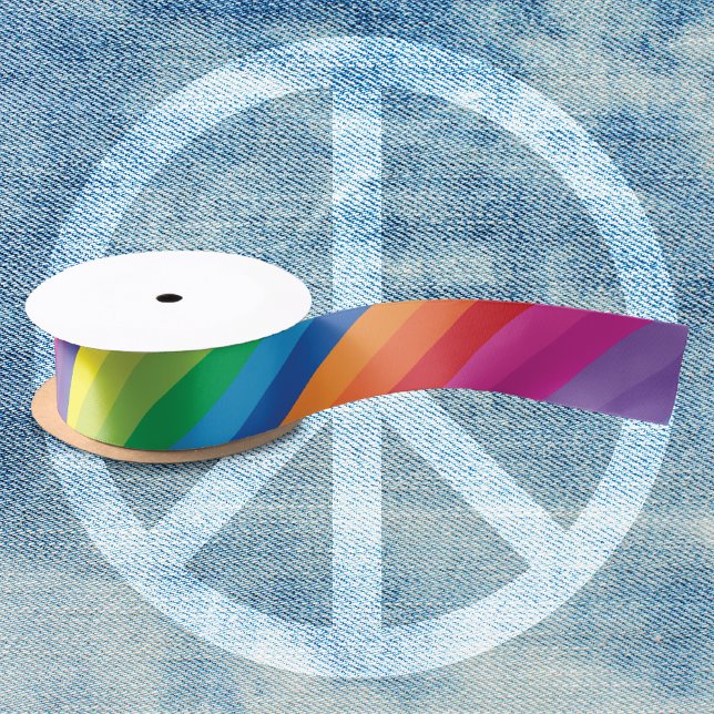 Farbenfrohe Regenbogenstreifen Satinband (Von Creator hochgeladen)
