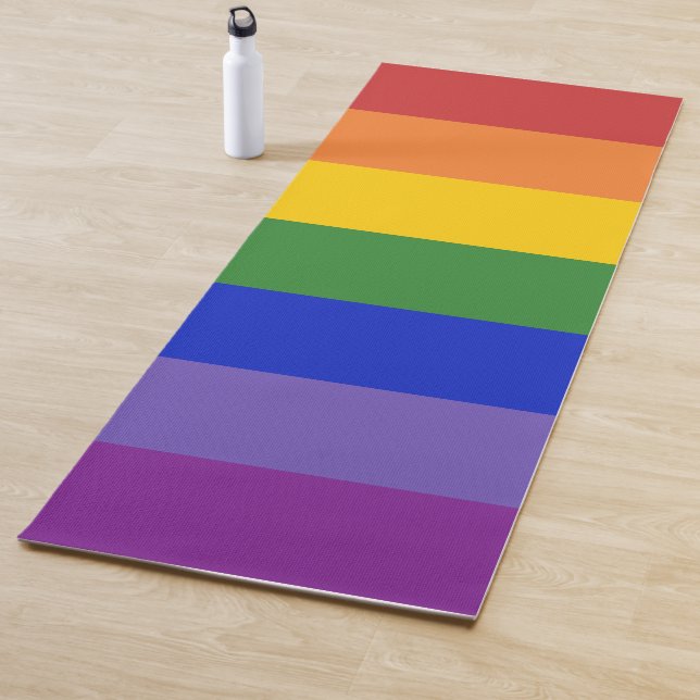 Farbenfrohe Regenbogenstreifen Yogamatte (Beispiel)