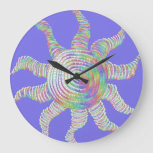 Farbenfrohe RegenbogenSun Große Wanduhr